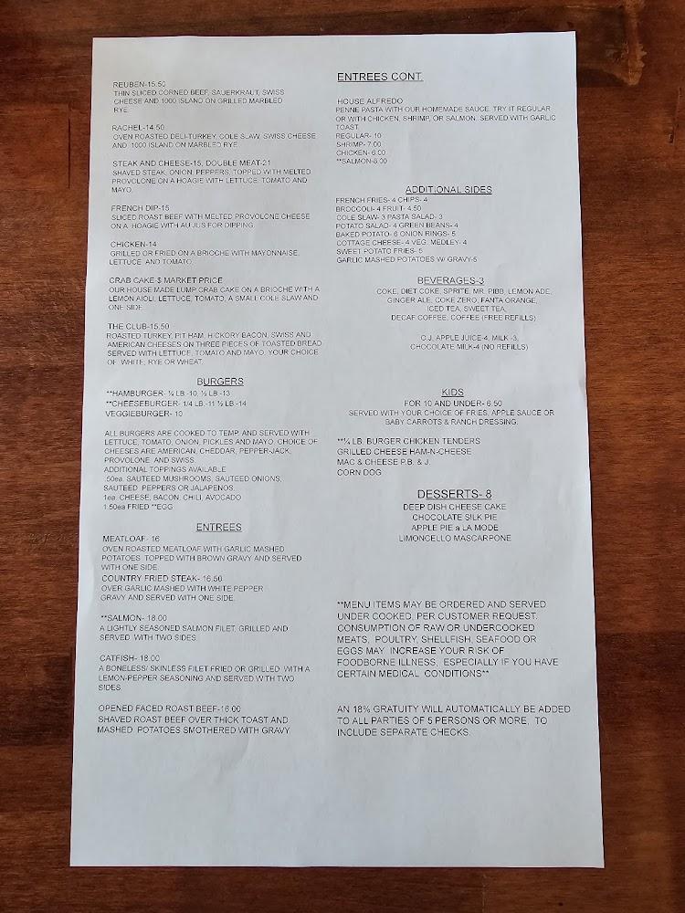 Amy's Cafe Menu image 2