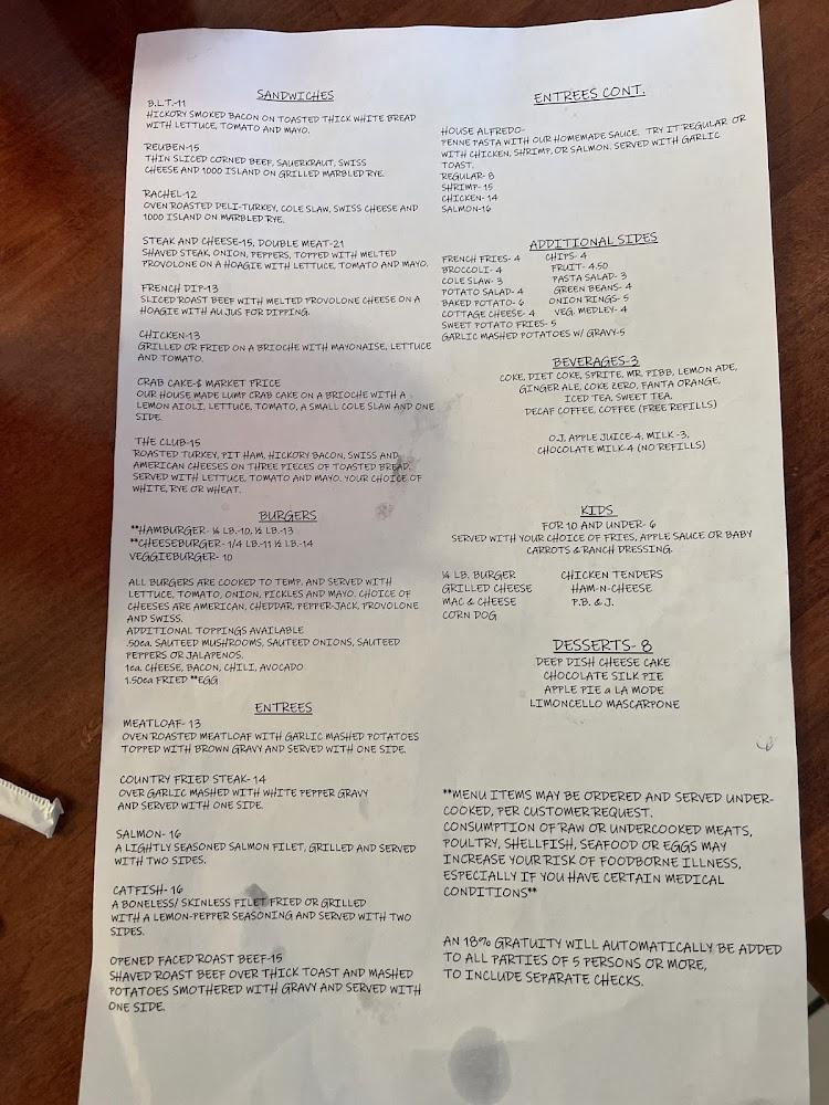 Amy's Cafe Menu image 3